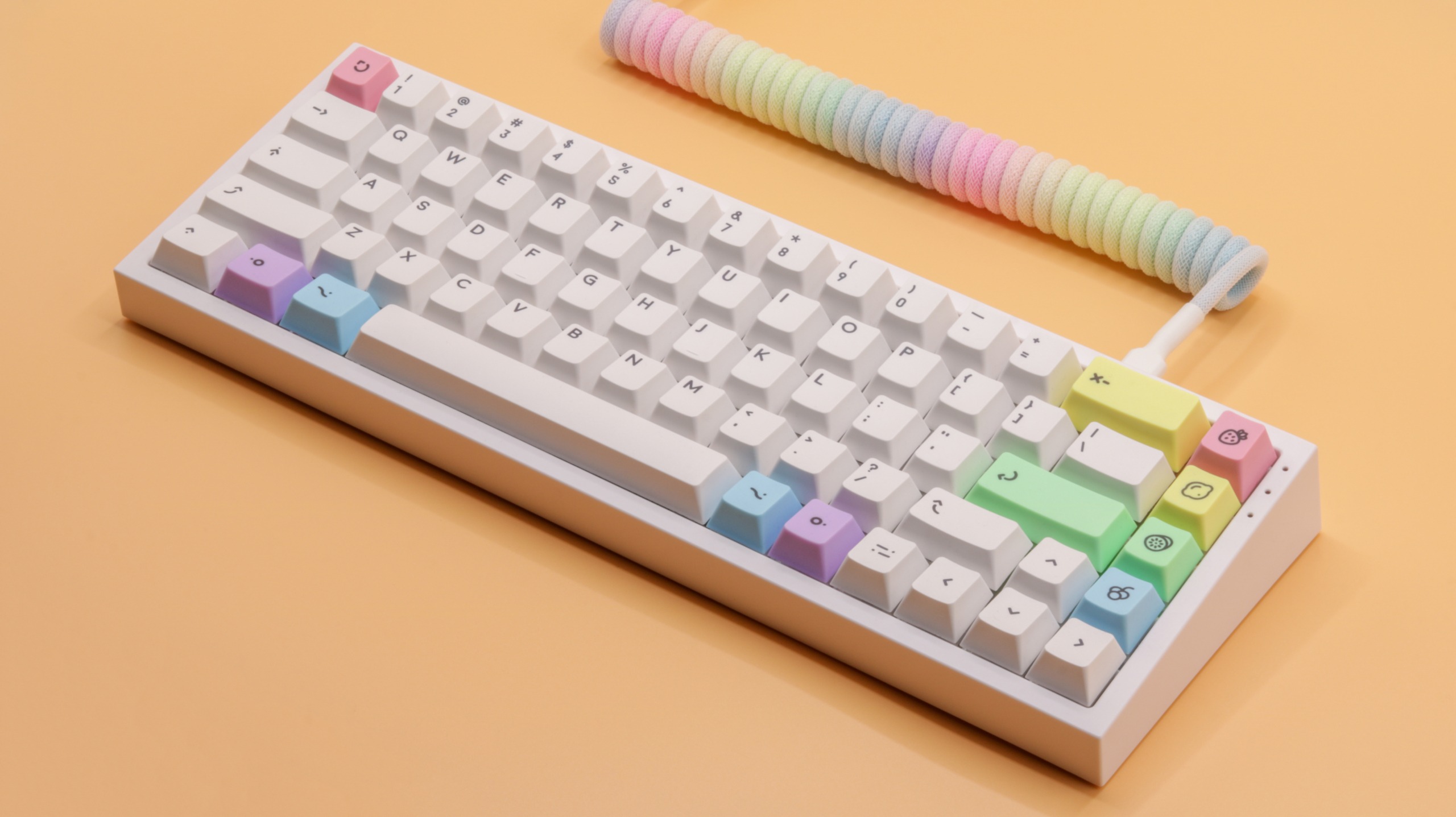 PBT Milkshake custom keyboard cable