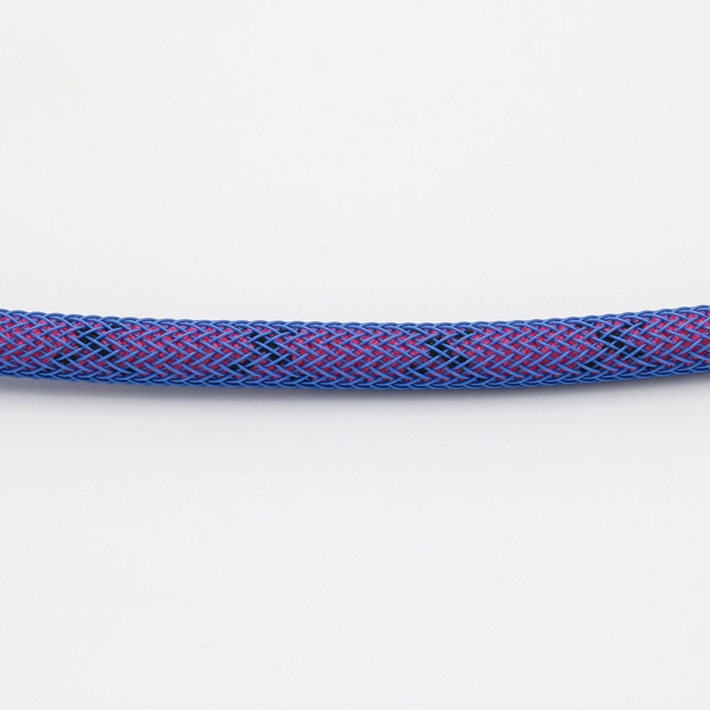 Black and Pink Paracord with Blue Techflex