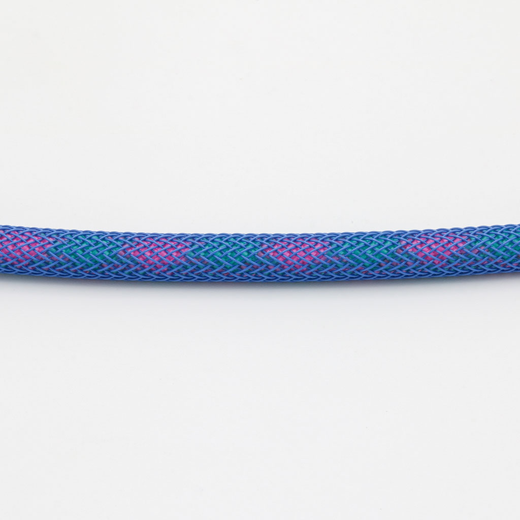 Cotton Candy Paracord with Blue Techflex