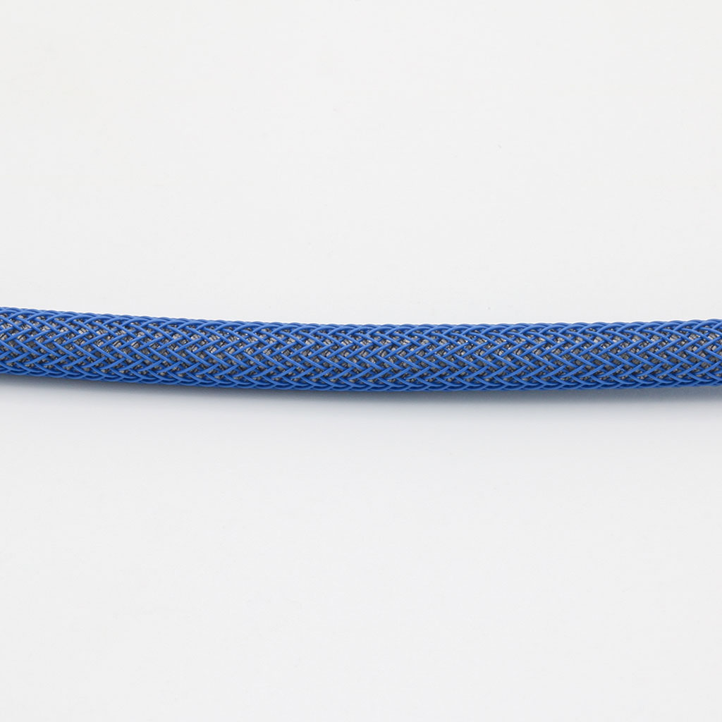 Grey Paracord with Blue Techflex