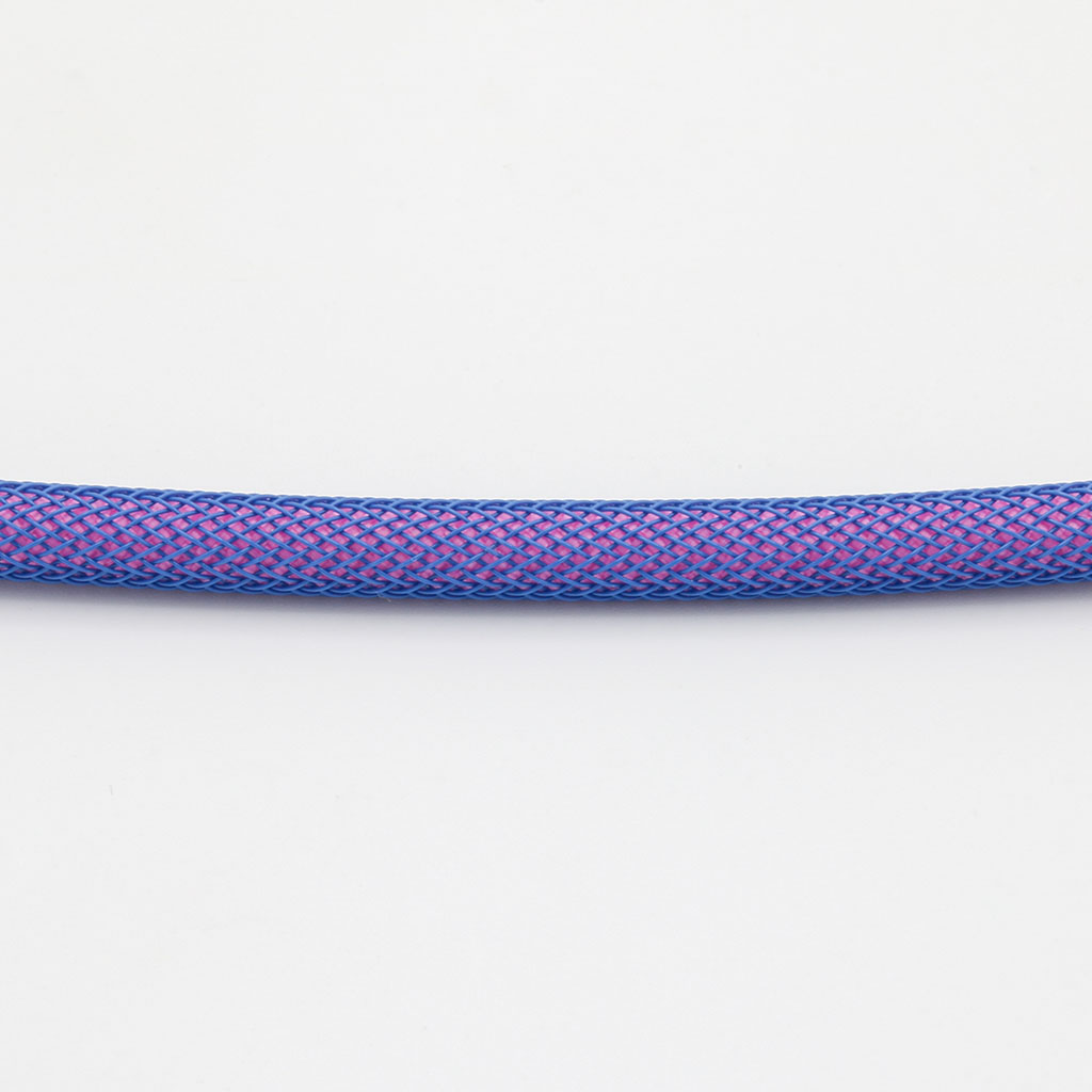 Light Pink Paracord with Blue Techflex