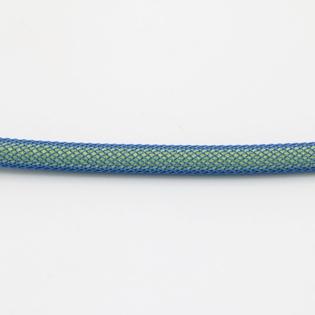 Lime Green Paracord with Blue Techflex