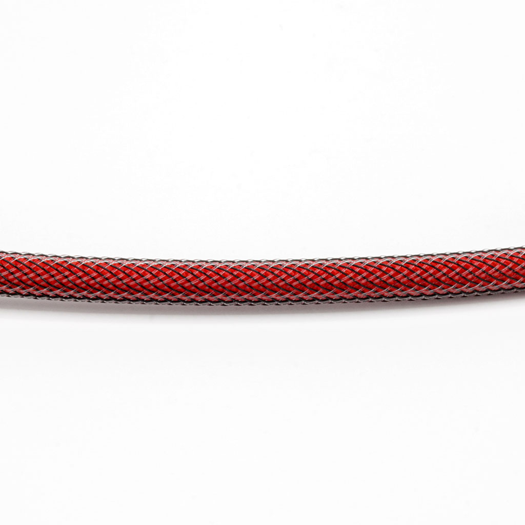 Red Paracord with Carbon Techflex