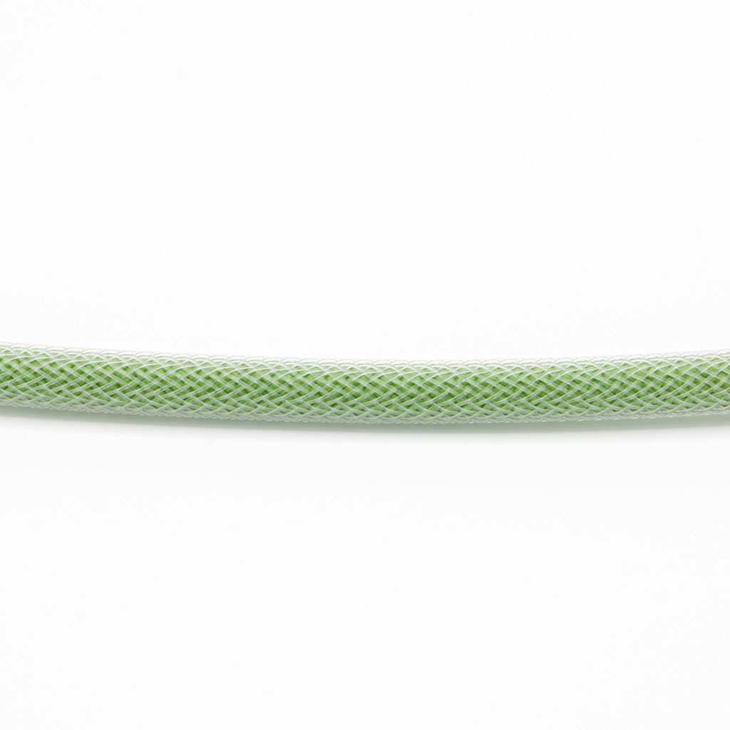 Army Green Paracord with Clear Techflex