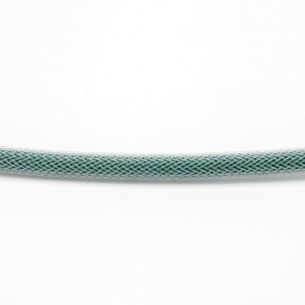 Dark Green Paracord with Clear Techflex