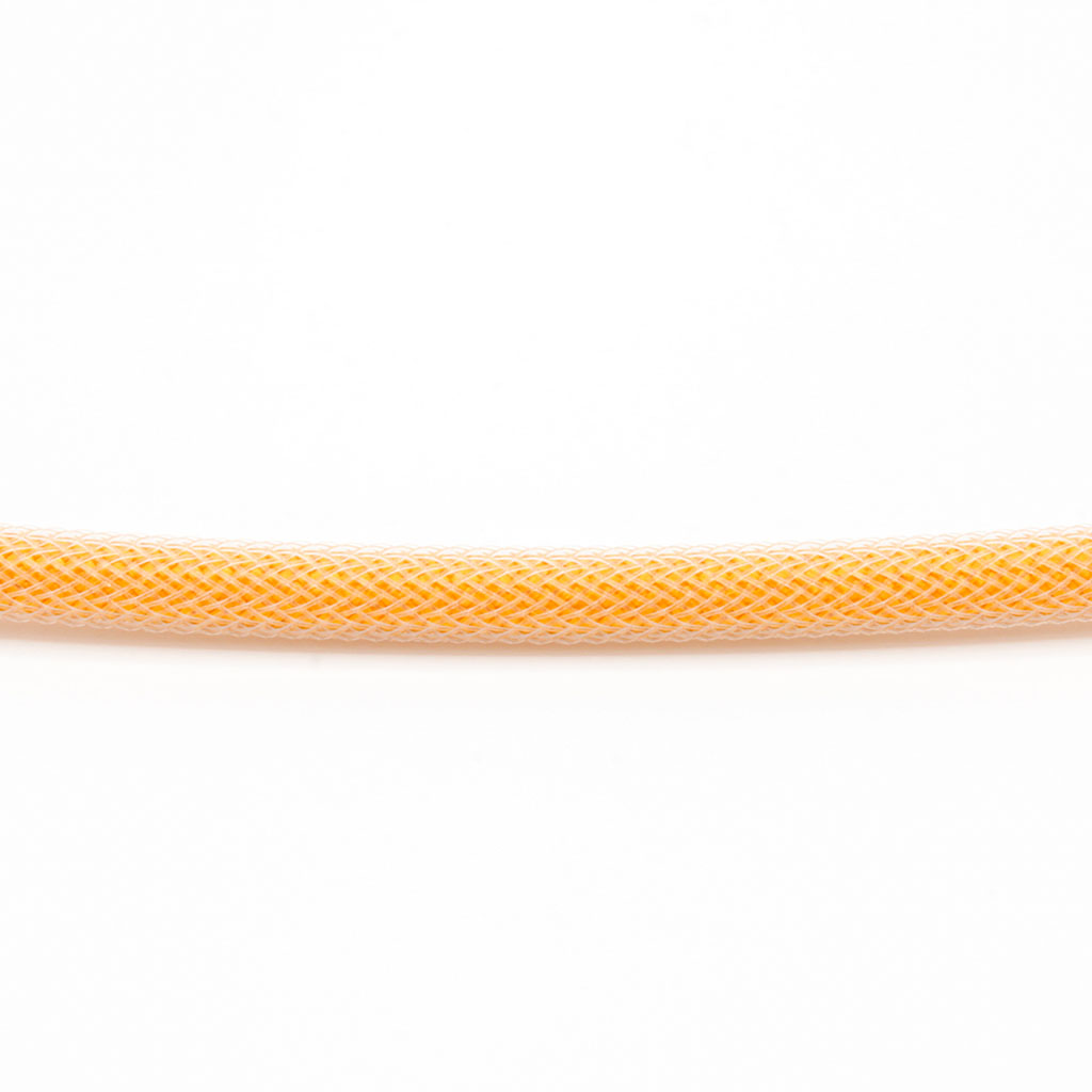 Gold Orange Paracord with Clear Techflex