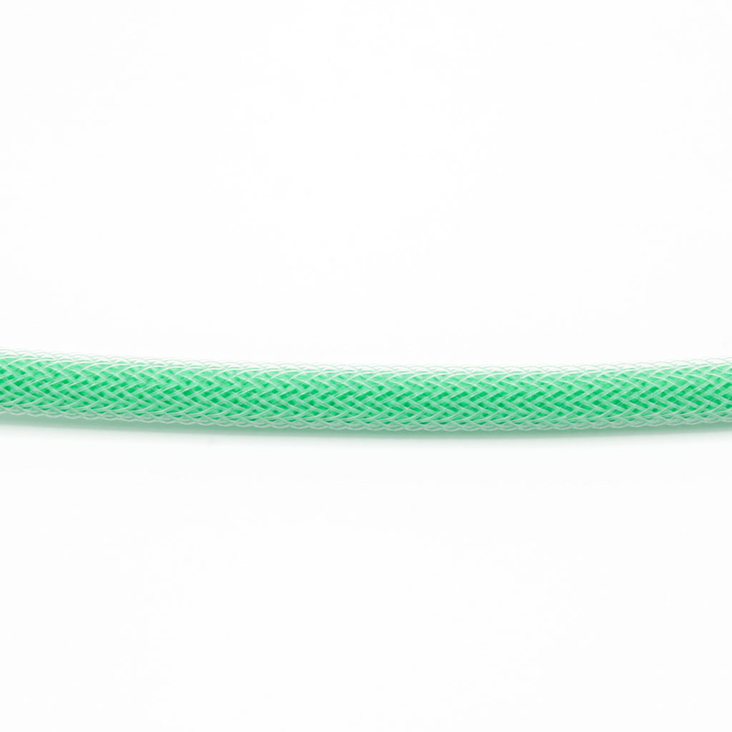 Green Paracord with Clear Techflex