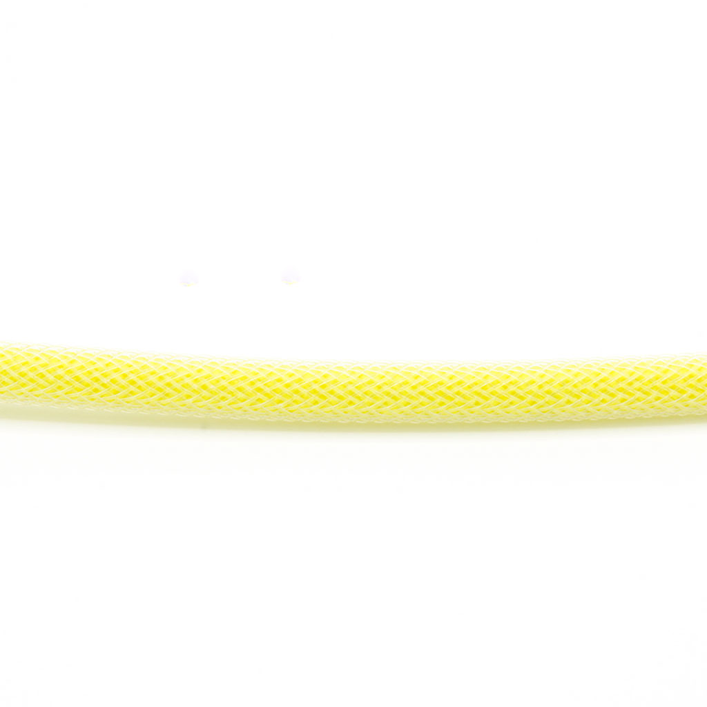 Lemon Yellow Paracord with Clear Techflex
