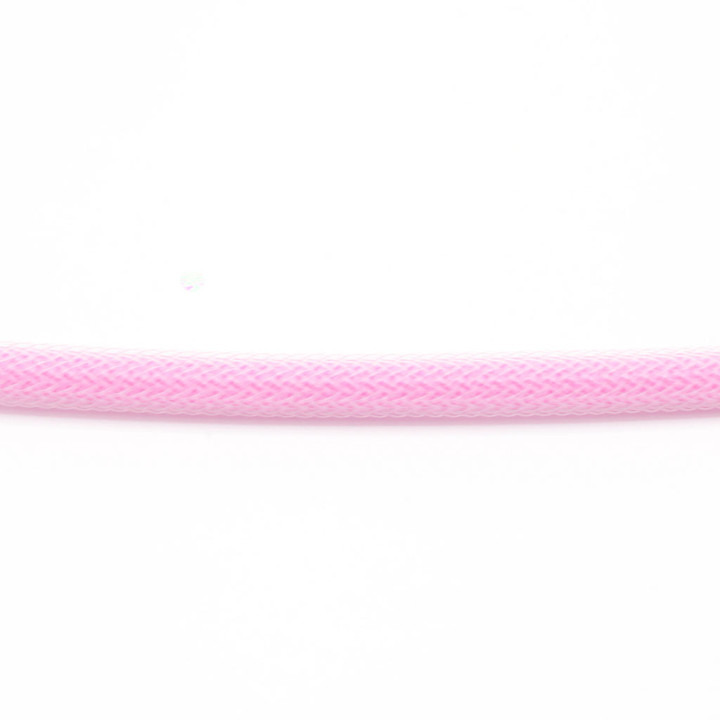 Light Pink Paracord with Clear Techflex