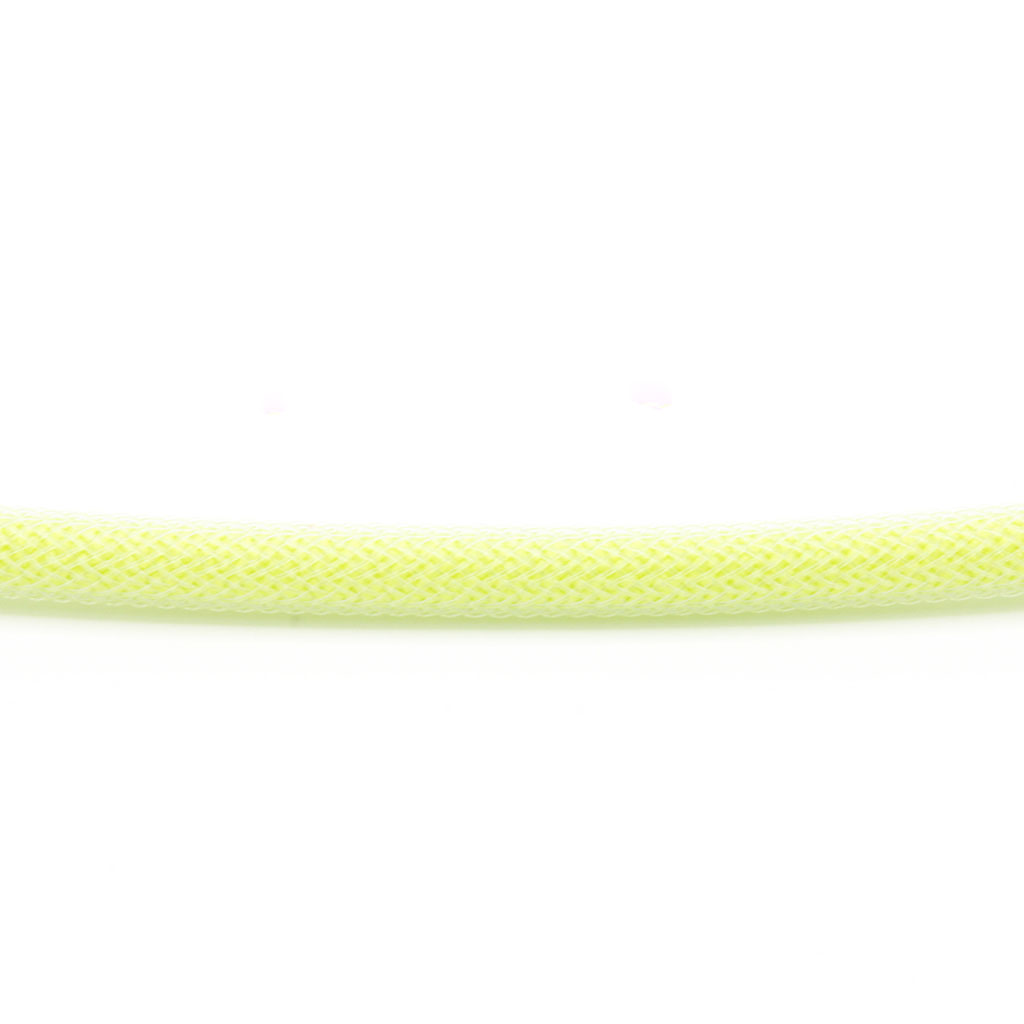 Lime Green Paracord with Clear Techflex