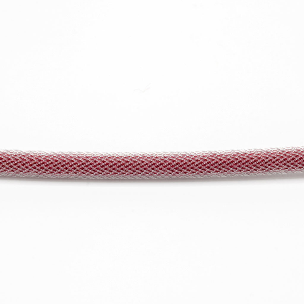 Maroon Paracord with Clear Techflex