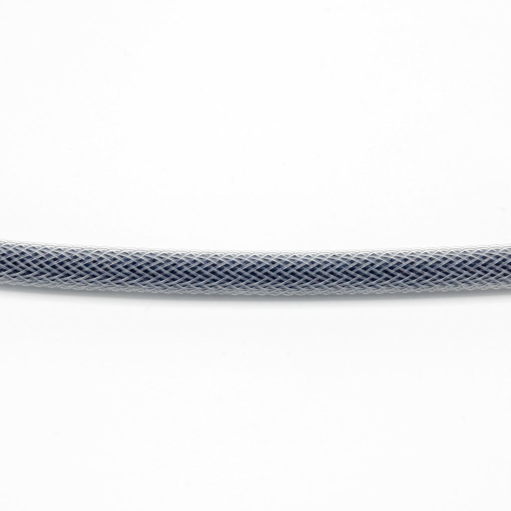 Navy Blue Paracord with Clear Techflex