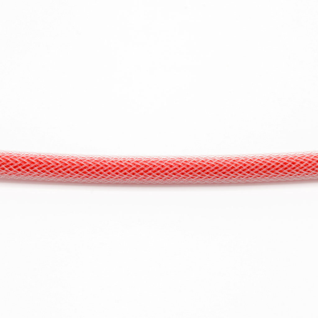Red Paracord with Clear Techflex