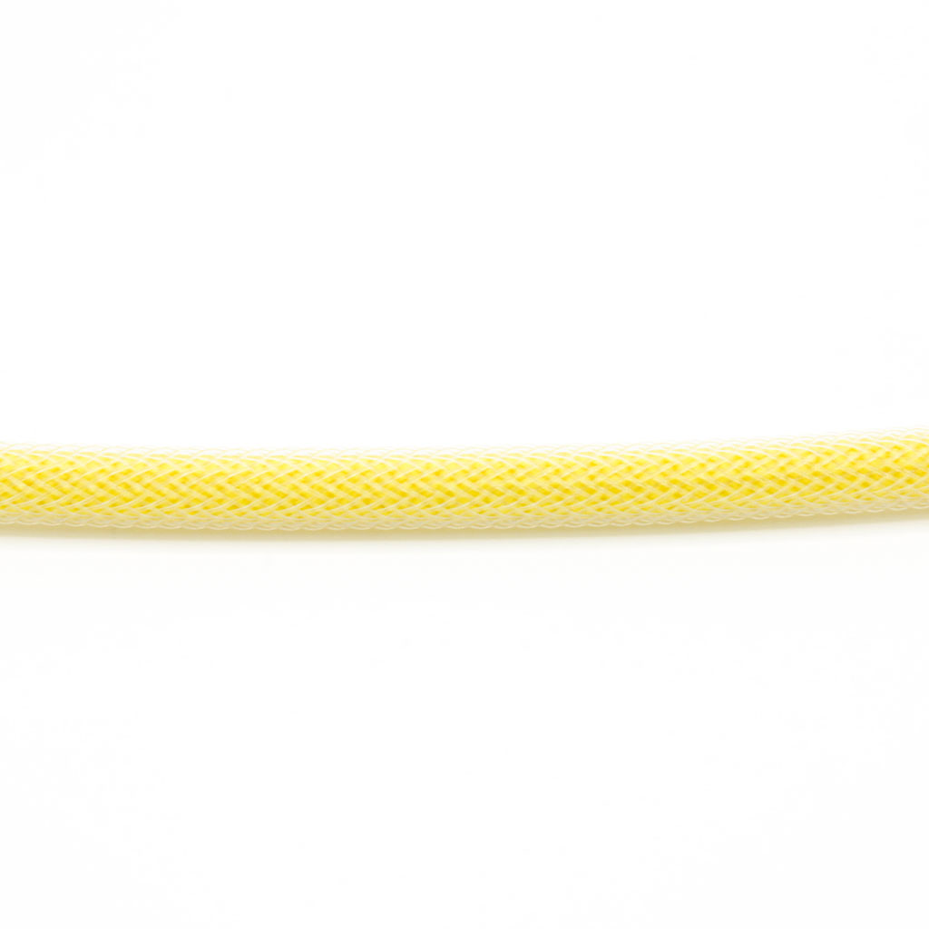Yellow Paracord with Clear Techflex