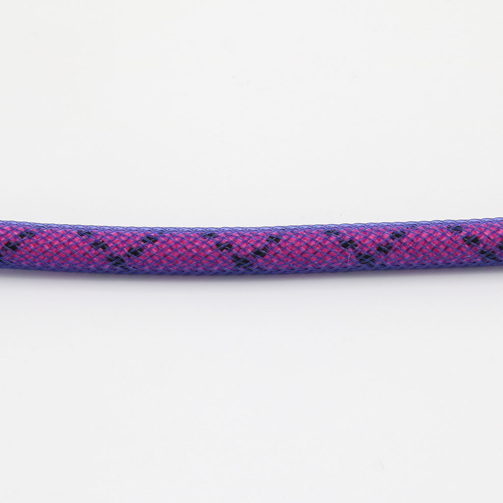 Black and Pink Paracord with Dark Purple Techflex