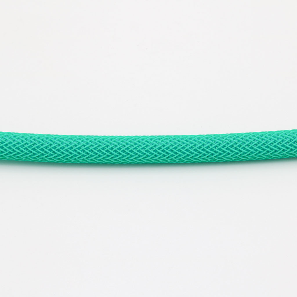 Acid Blue Paracord with Green Techflex