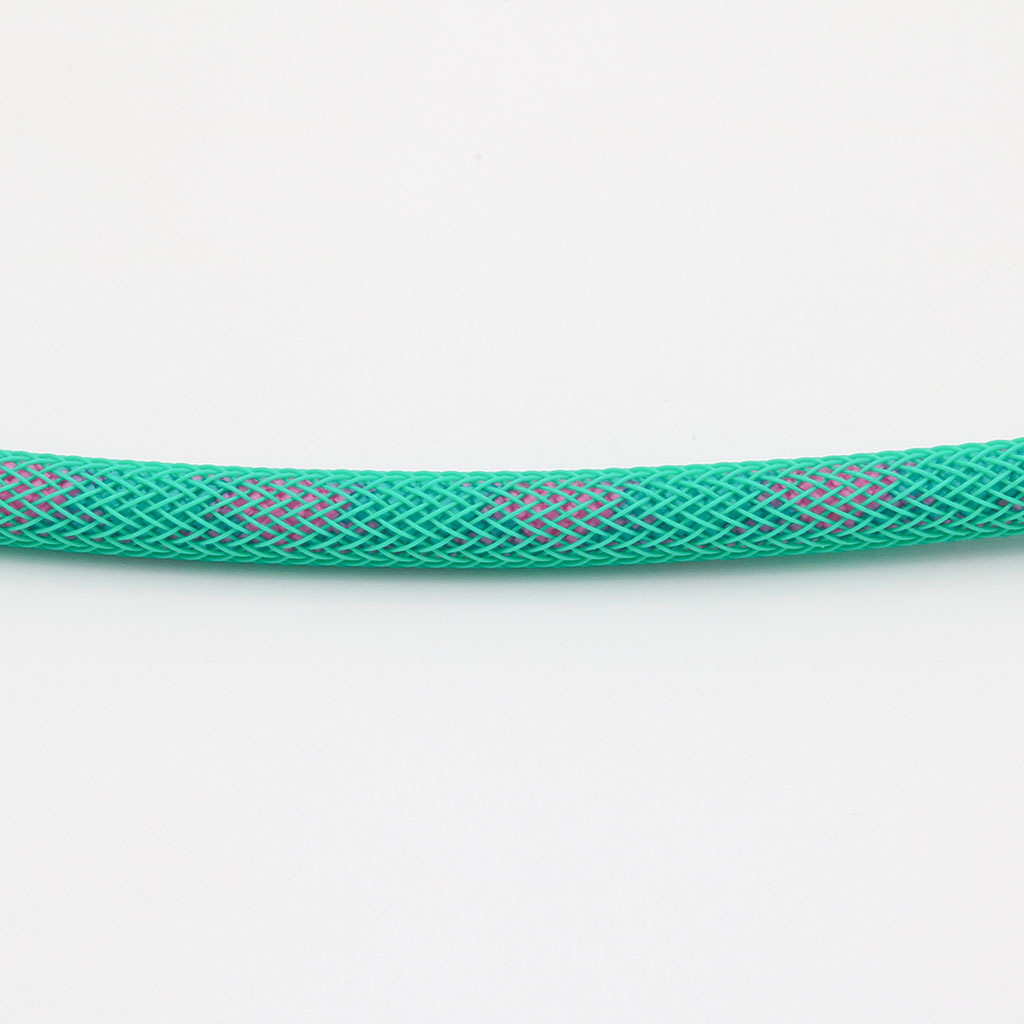 Cotton Candy Paracord with Green Techflex