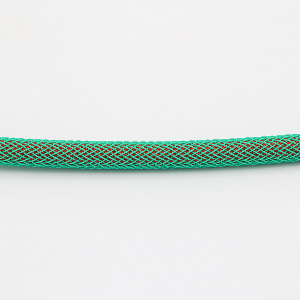 Ruby Paracord with Green Techflex
