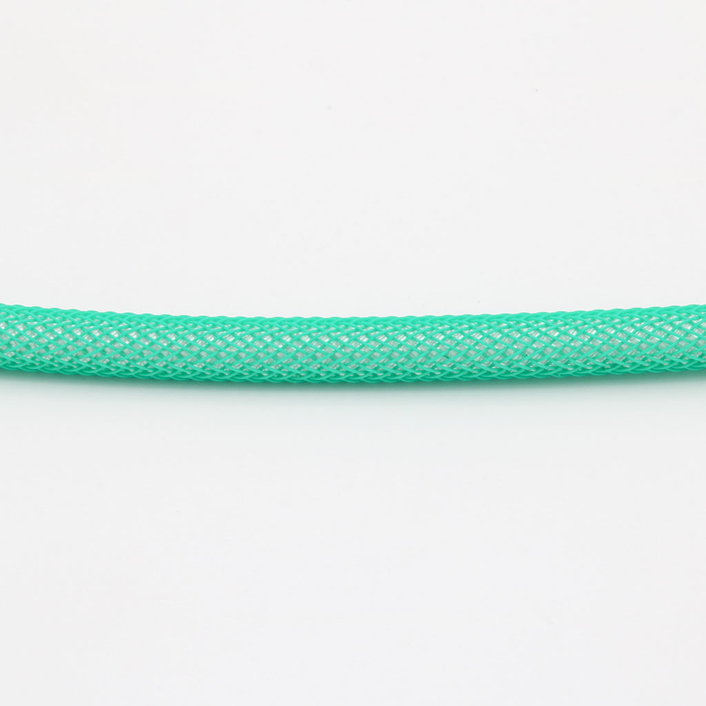 Silver White Paracord with Green Techflex