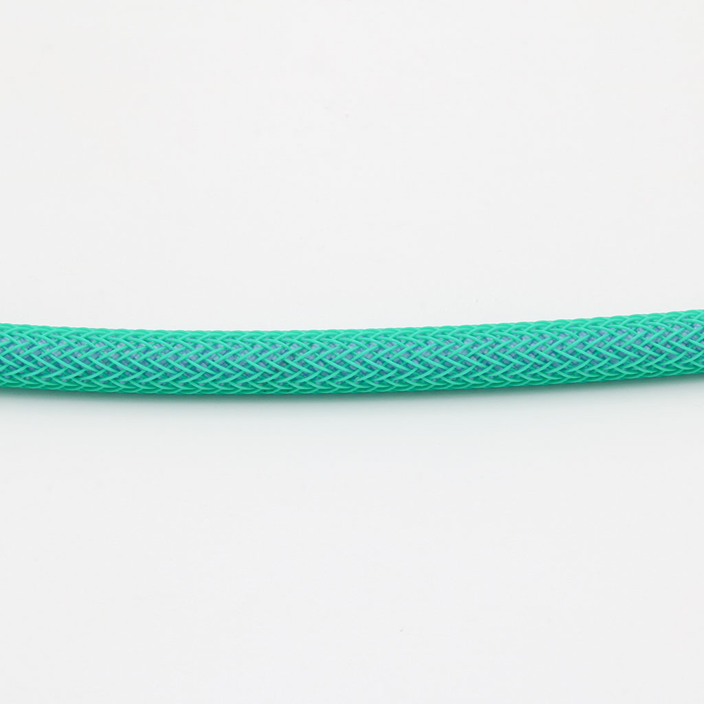 Sky Blue Paracord with Green Techflex