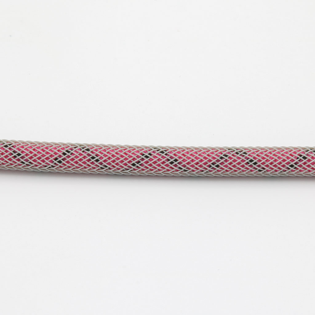 Black and Pink Paracord with Grey Techflex