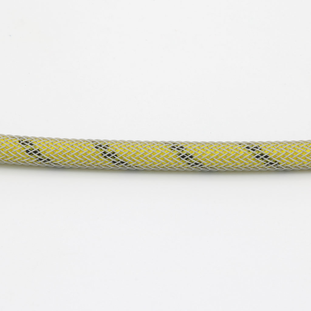 Black and Yellow Paracord with Grey Techflex