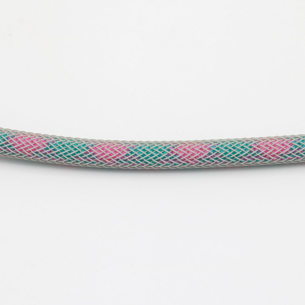Cotton Candy Paracord with Grey Techflex