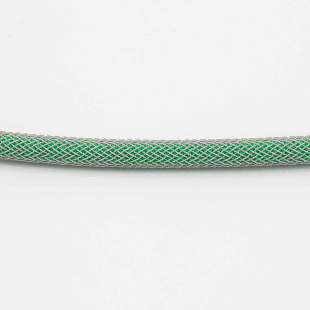 Green Paracord with Grey Techflex