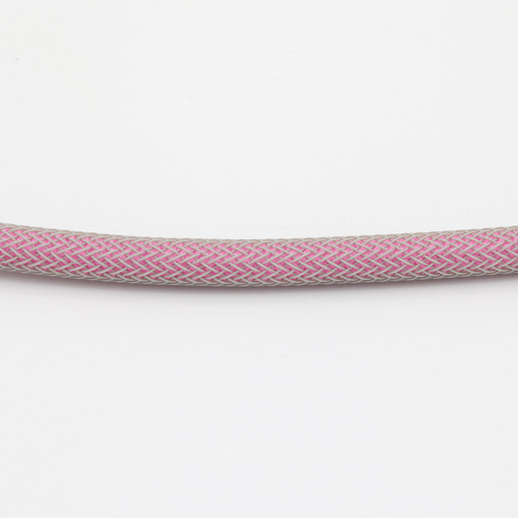 Light Pink Paracord with Grey Techflex