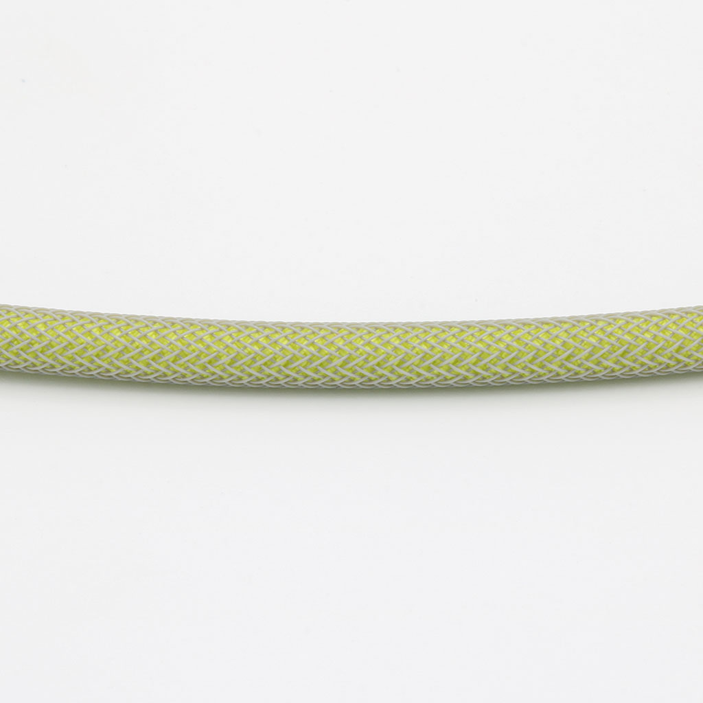 Lime Green Paracord with Grey Techflex