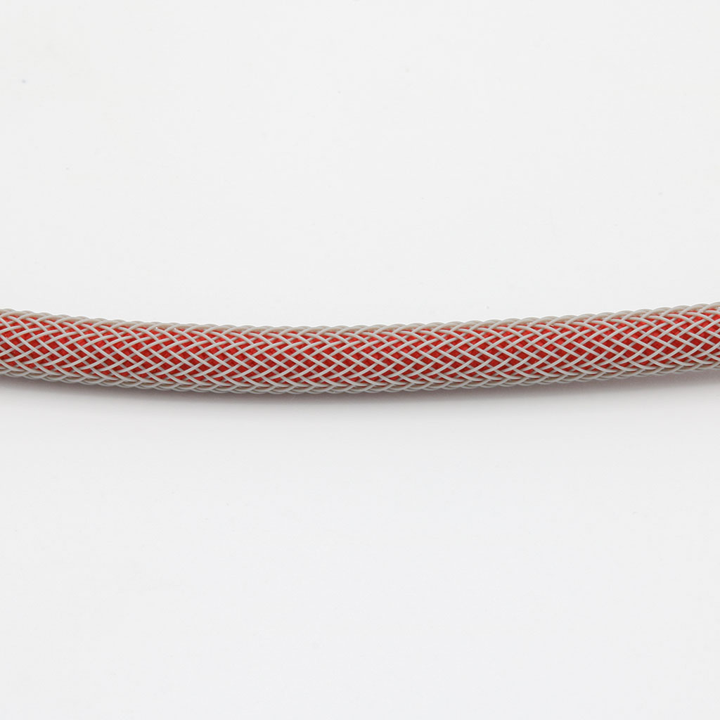 Red Paracord with Grey Techflex