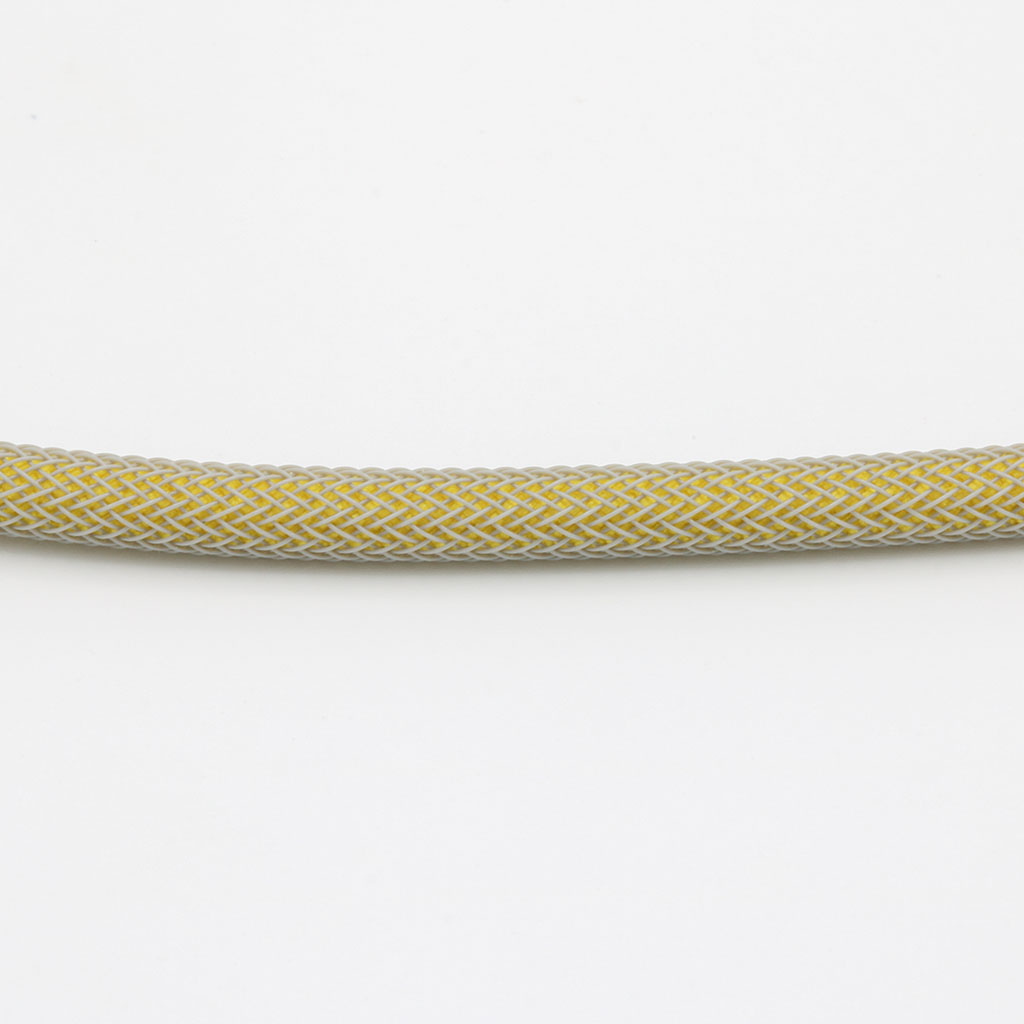 Yellow Paracord with Grey Techflex