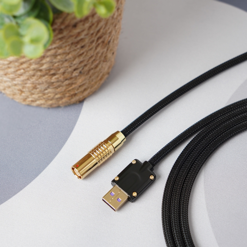 Gold FEMO (LEMO-Like) Cable with CNC USB Housing